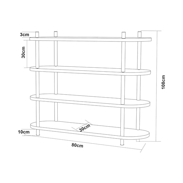 Scaffale da Terra Øvre Libreria [en.casa]
