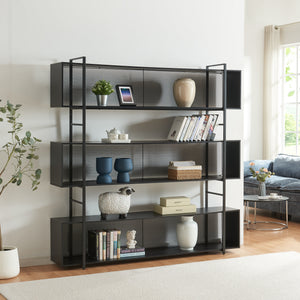 Étagère Randaberg 180x180x33 cm Noir [en.casa] - premiumXL