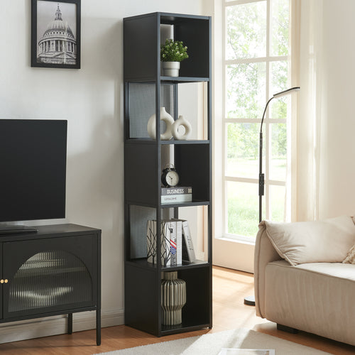 Scaffale da Terra Finspång Libreria in Acciaio 185 x 38 x 38 cm [en.casa]