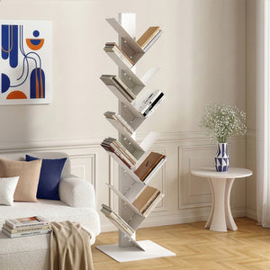 Libreria Eksjö a Forma di Albero Scaffale da Terra [en.casa]
