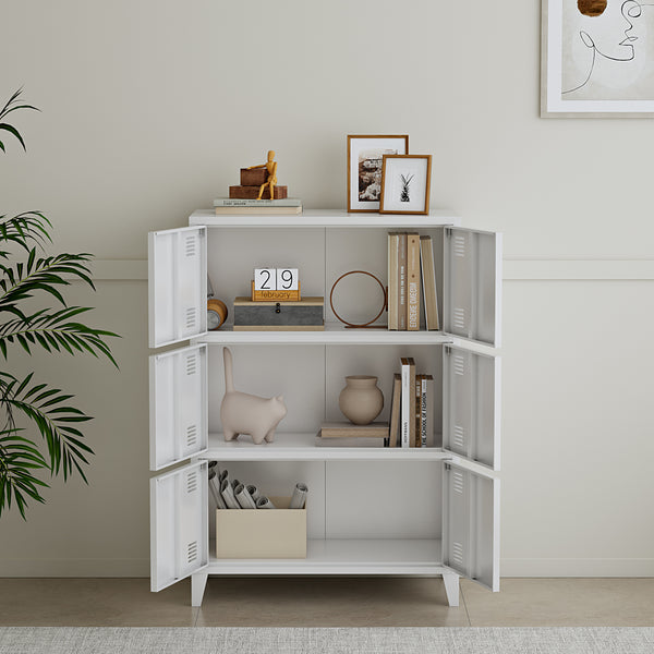 Armadio Hamina Mobile in Acciaio per Archivio 113 x 80 x 40 cm - Vari Colori [en.casa] 