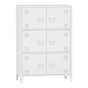Armadio Hamina Mobile in Acciaio per Archivio 113 x 80 x 40 cm - Vari Colori [en.casa] 
