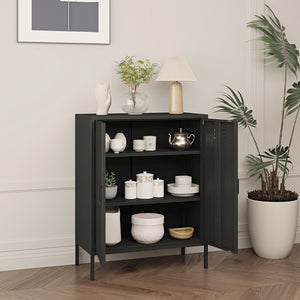 Armoire métallique Pyhäranta acier 102 x 80 x 40 cm [en.casa]