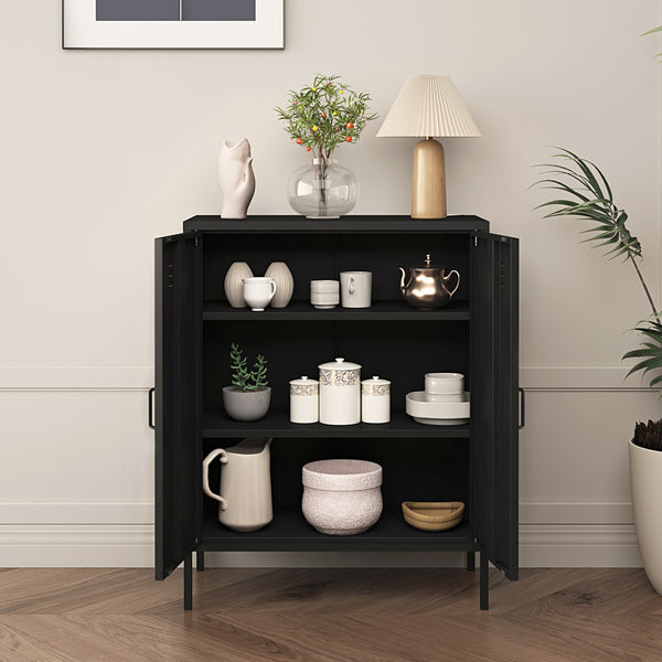 Armoire métallique Pyhäranta acier 102 x 80 x 40 cm [en.casa]