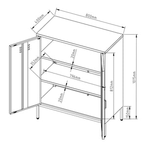 Armoire métallique Pyhäranta acier 102 x 80 x 40 cm [en.casa]