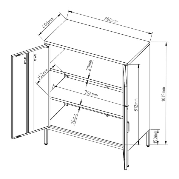 Armoire métallique Pyhäranta acier 102 x 80 x 40 cm [en.casa]