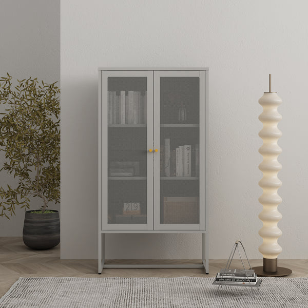Büroschrank Sund Metall Grau [en.casa]