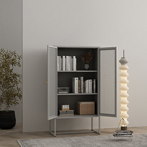 Büroschrank Sund Metall Grau [en.casa]