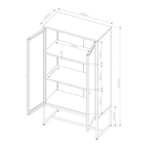 Büroschrank Sund Metall Grau [en.casa]