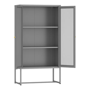 Büroschrank Sund Metall Grau [en.casa]