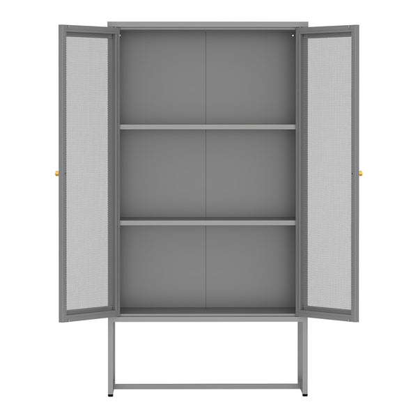 Büroschrank Sund Metall Grau [en.casa]