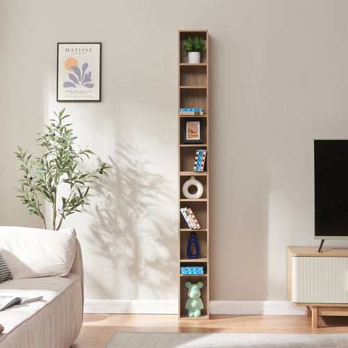 Scaffale a Colonna Tynset con 10 Scomparti per CD DVD 187x20x17 cm [en.casa]