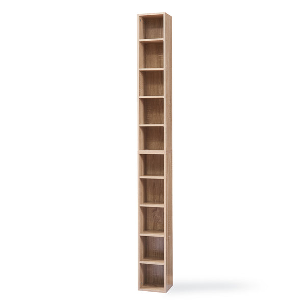 Scaffale a Colonna Tynset con 10 Scomparti per CD DVD 187x20x17 cm [en.casa]