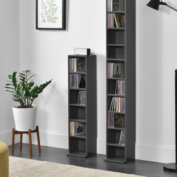 Scaffale a Colonna Tynset con 6 Scomparti per CD DVD 90x20x20 cm [en.casa]