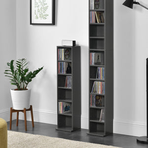 Scaffale a Colonna Tynset con 6 Scomparti per CD DVD 90x20x20 cm [en.casa]