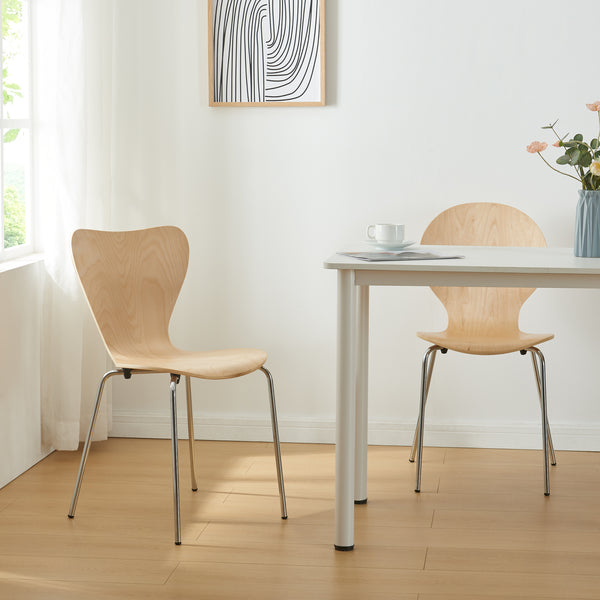 Set di 4 Sedie da Sala Essunga Impilabili [en.casa] 