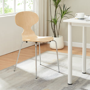 Set Kil di 4 Sedie Impilabili da Sala Pranzo - Vari Colori [en.casa]