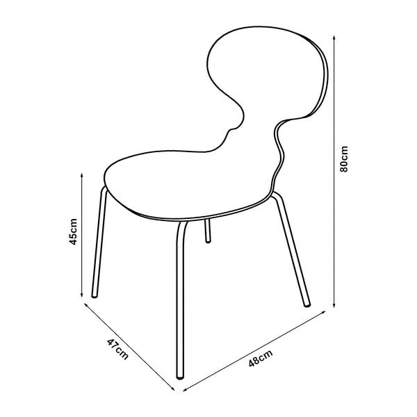 Set Kil di 4 Sedie Impilabili da Sala Pranzo - Vari Colori [en.casa]