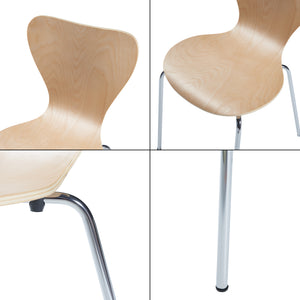 Set di 4 Sedie da Sala Essunga Impilabili [en.casa] 