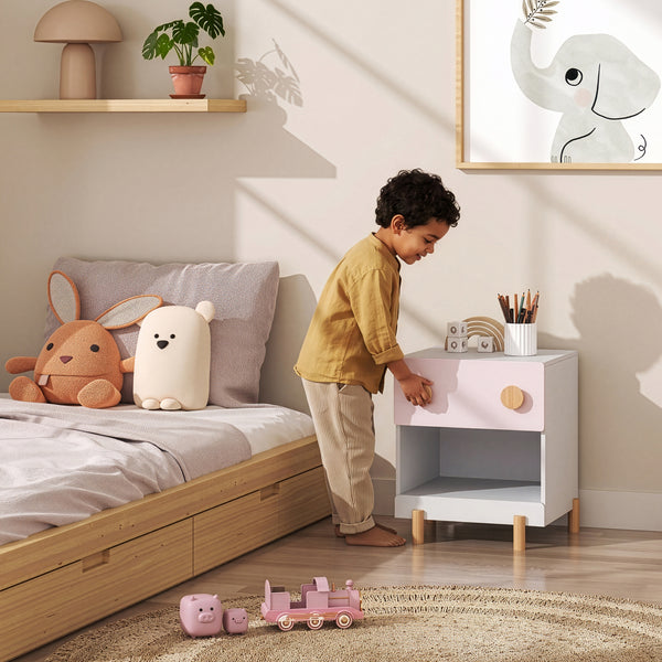 Comodino per Cameretta Vaarentaa 47x40x35 cm [en.casa]