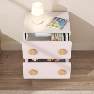 Comodino per bambini Vaarentaa 47x40x35 cm [en.casa]