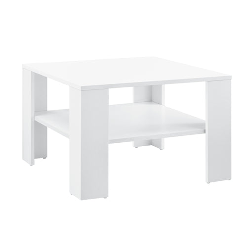 Couchtisch Aachen 60x60x40 cm mit Ablage Weiß en.casa - premiumXL