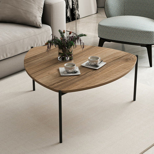 Couchtisch Gladsaxe 40x90x89 cm Walnussoptik / Schwarz [en.casa]