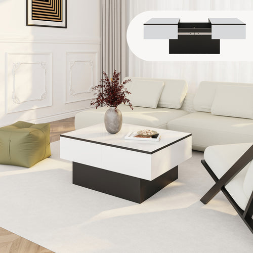 Table basse extensible Lens 80 x 60 x 36 cm [en.casa] 