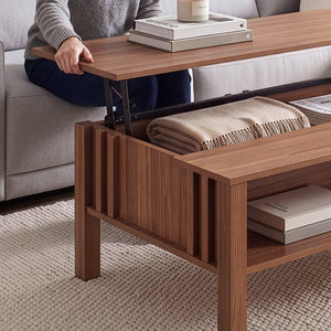 Couchtisch Kilmandar mit Liftfunktion 105x59x40/53 cm Walnussoptik [en.casa]