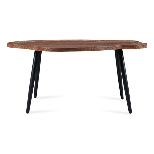 Tavolino da Caffè Trestaneng con Piano Sagomato 100x60x47 cm - Effetto Noce [en.casa] 