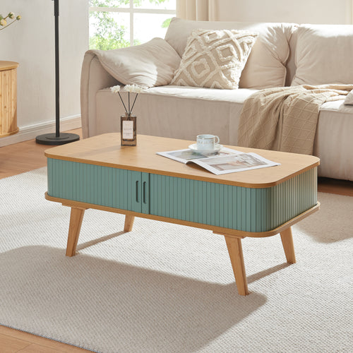 Table basse Tysvær bambou 100 x 50 x 40 cm [en.casa]