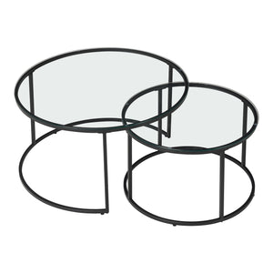 Set Kokkola Tavolini Sovrapponibili con Piani Rotondi [en.casa]