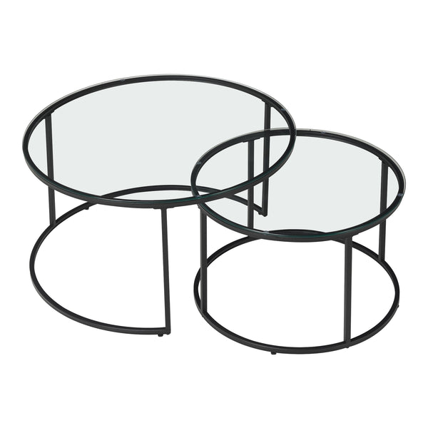 Set Kokkola Tavolini Sovrapponibili con Piani Rotondi [en.casa]