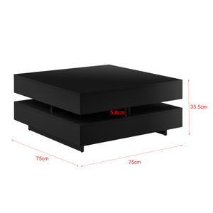 Table Basse Märsta avec 4 Compartiments Stockage Couleurs différentes [en.casa]
