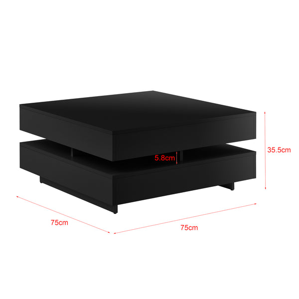 Table Basse Märsta avec 4 Compartiments Stockage Couleurs différentes [en.casa]
