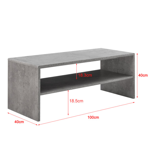 Table Basse de Salon Trier  100 x 40 x 40 cm Plusieurs Couleurs [en.casa]
