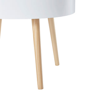 Table basse Bongard avec plateau amovible 45 x 60 cm blanc [en.casa]