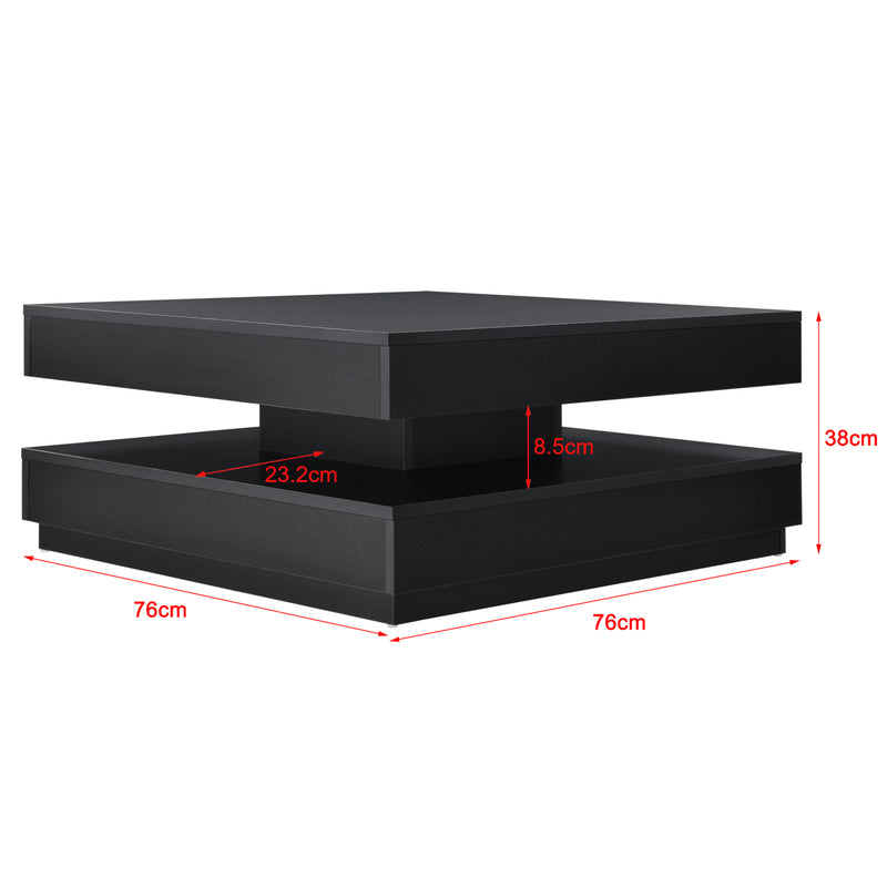 Croquis coté Table basse Florenz 76 x 76 x 38 cm [en.casa] 
