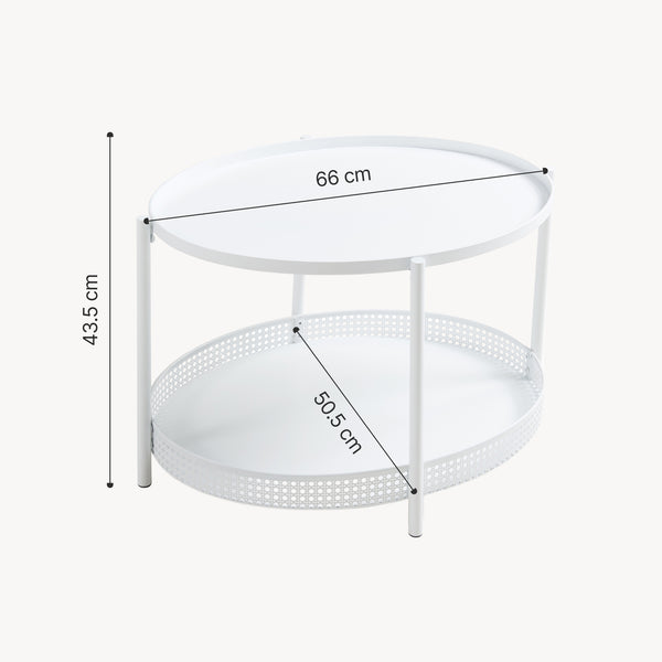 Table basse Jäller 66 x 51 x 44 cm [en.casa]