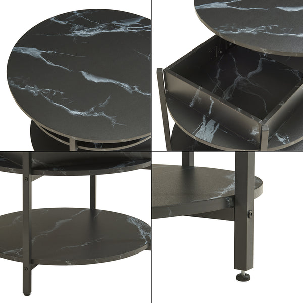 Table basse Kandas avec surface relevable [en.casa]