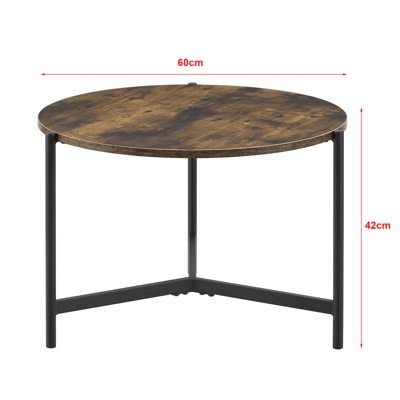 Croquis coté Table basse ronde Køge 42 x 60 cm [en.casa]