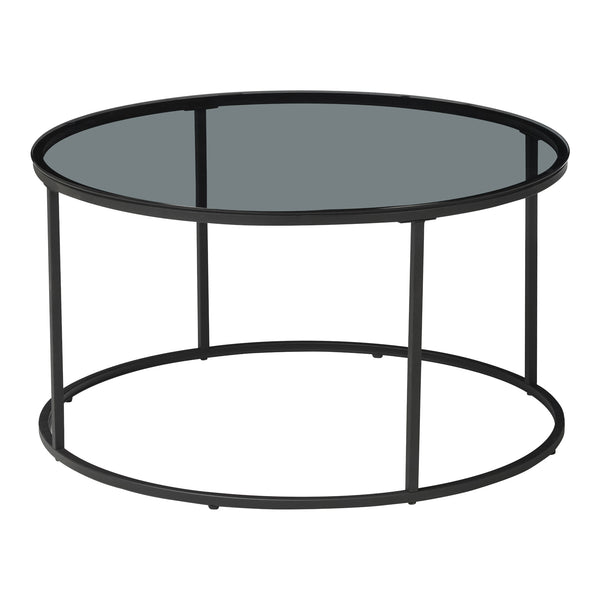 Table basse Kolari verre trempé 45 x 80 cm noir [en.casa]