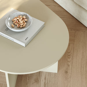 Tavolino da Salotto Kynd con Piano Ovale 119 x 60 x 40 cm -  Vari Colori [en.casa]