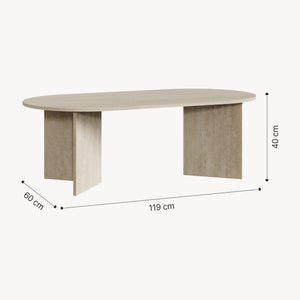 Table basse Kynd 119 x 60 x 40 cm [en.casa]