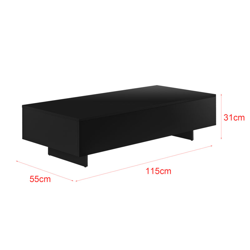 Croquis coté Table Basse Braunschweig 115 x 55 x 31 cm Plusieurs Couleurs [en.casa]