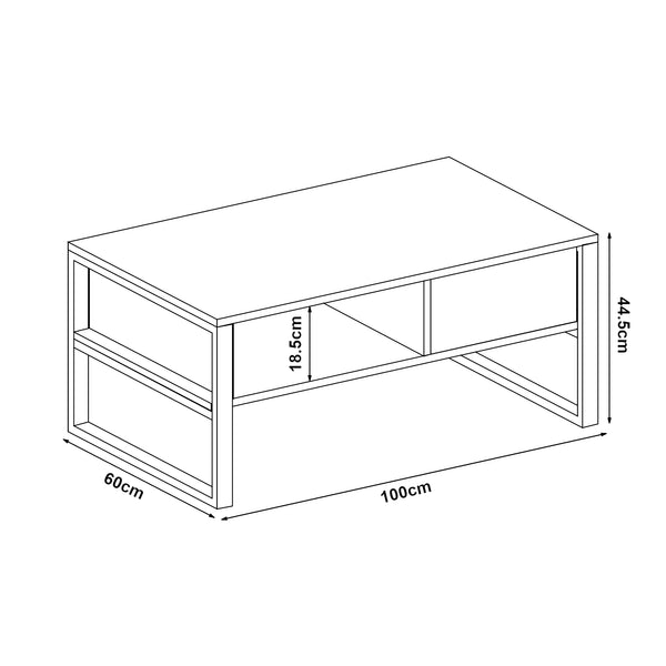 Table basse Laukaa 100 x 60 x 45 cm [en.casa] 