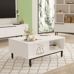 Table basse de salon Majaajoå 90 x 60 x 38 cm [en.casa]