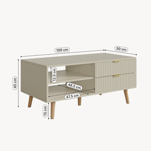 Couchtisch Nand mit 2 Schubladen [en.casa]