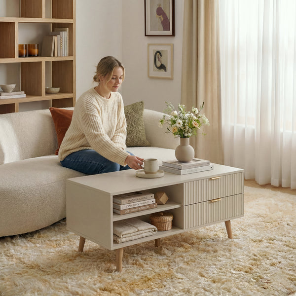 Couchtisch Nand mit 2 Schubladen [en.casa]