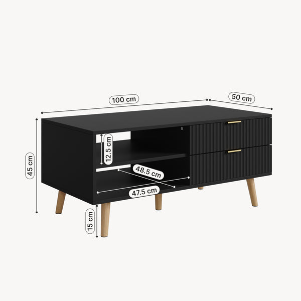 Couchtisch Nand mit 2 Schubladen [en.casa]